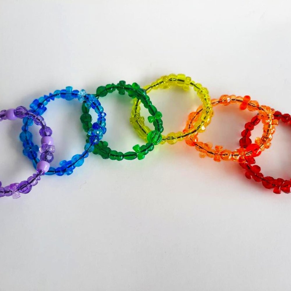 6 Pack Rainbow Pride Bracelets